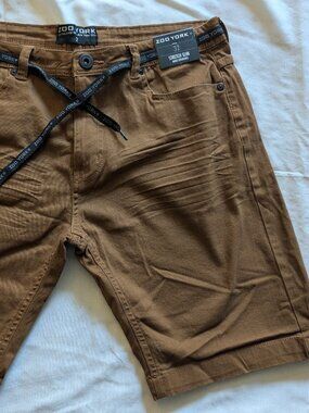 Men's Zoo York Stretch Slim Brown Shorts, size 32